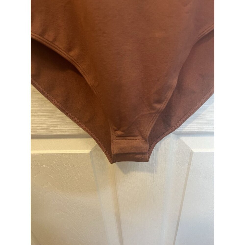 A New Day XL Rust Brown Bodysuit NWT Stretch Built-In Bra Sleeveless - Picture 6 of 10